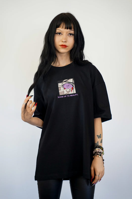 Ghost of the Uchiha (Black Oversized Tee)